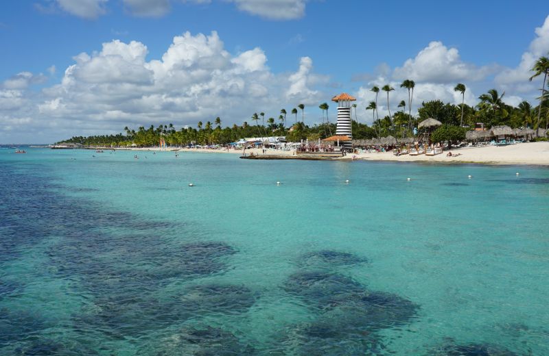 Blick auf den Playa Dominicus bei La Romana