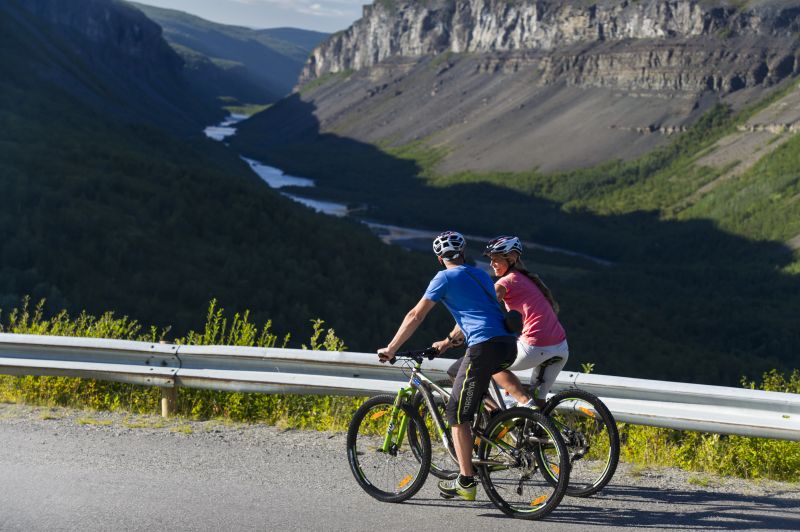 Radsportler am Alta Canyon