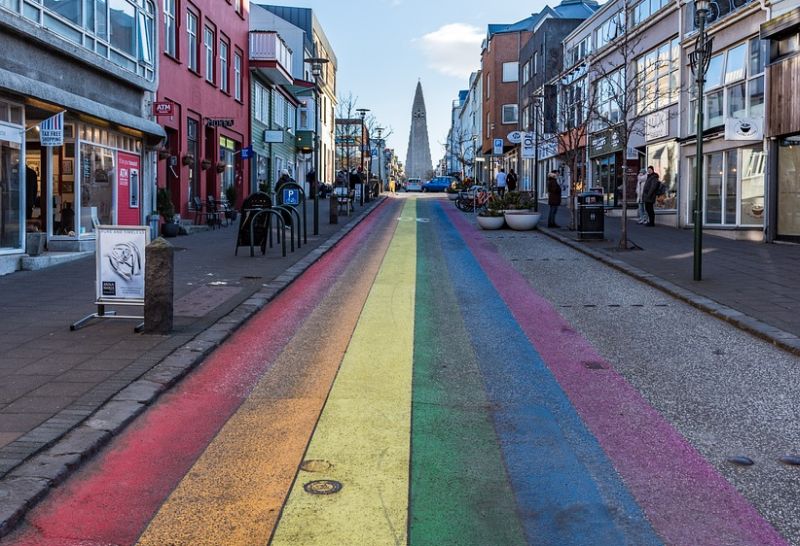 Rainbow Street Art in Reykjavik