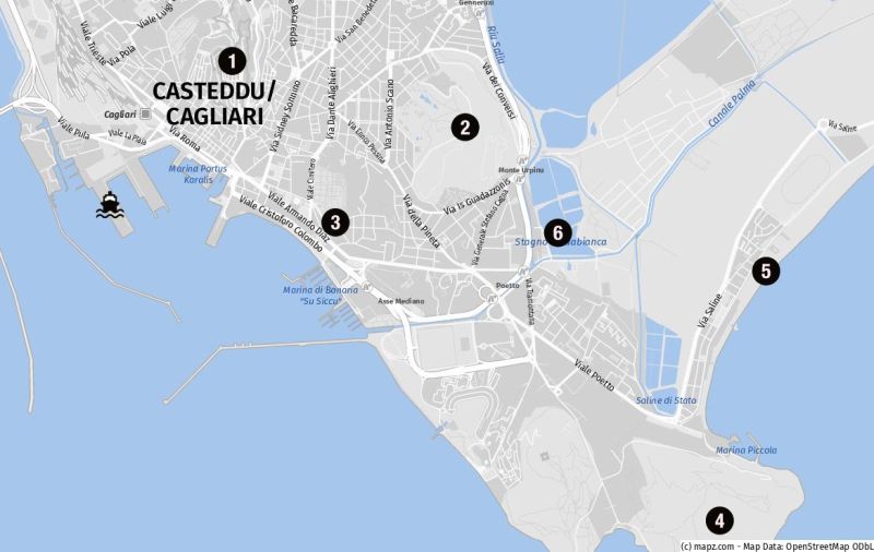 Sehenswürdigkeiten für Landausflüge in Cagliari