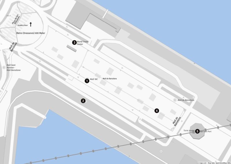 Karte der Moll de Barcelona