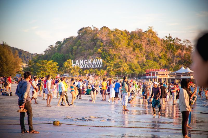 Sonnenuntergang am Pantai Cenang