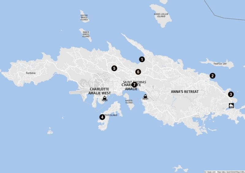 Ziele für Landausflüge auf St. Thomas