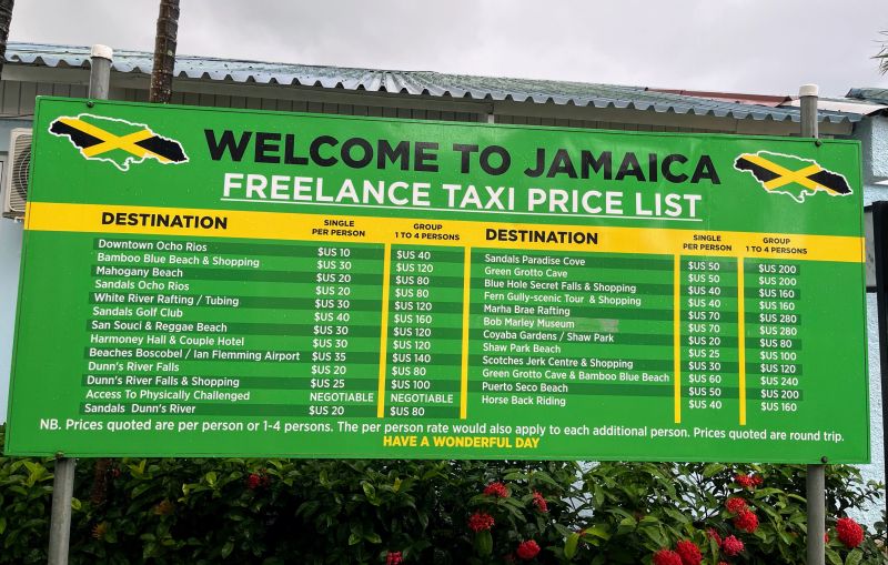 Taxipreise am Turtle Bay Pier in Ocho Rios