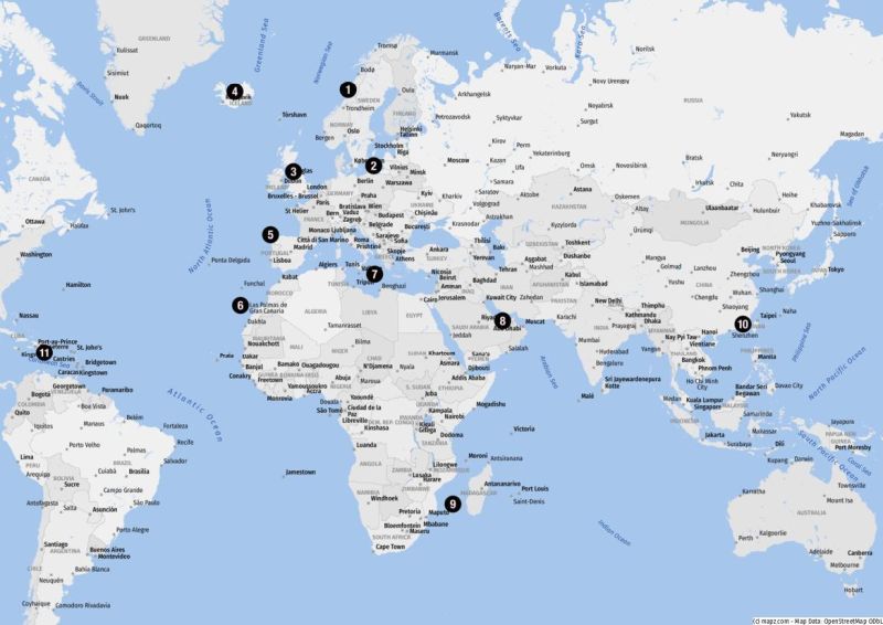 Unsere Kreuzfahrthäfen und Destinationen in aller Welt