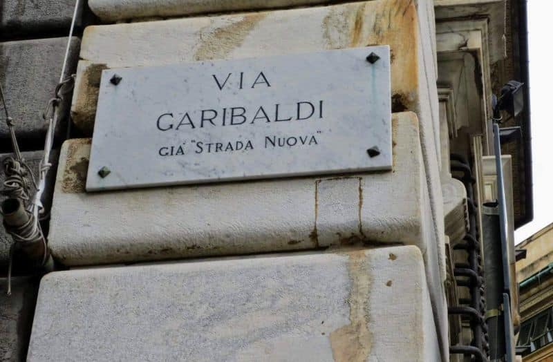 Die Via Garibali ist eine der Strade Nuovo