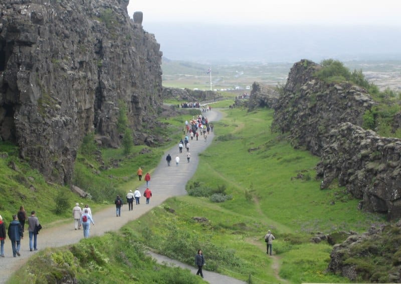 Wanderung im Þingvellir Nationalpark