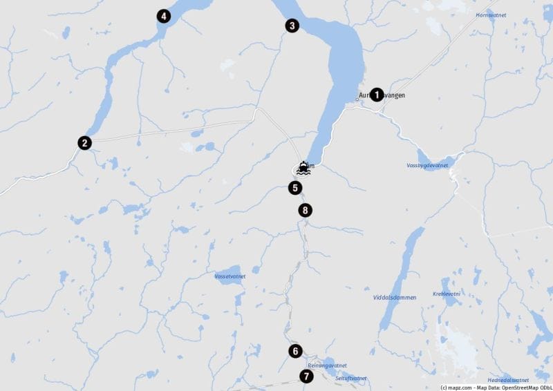 Ziele für Landausflüge in Flåm