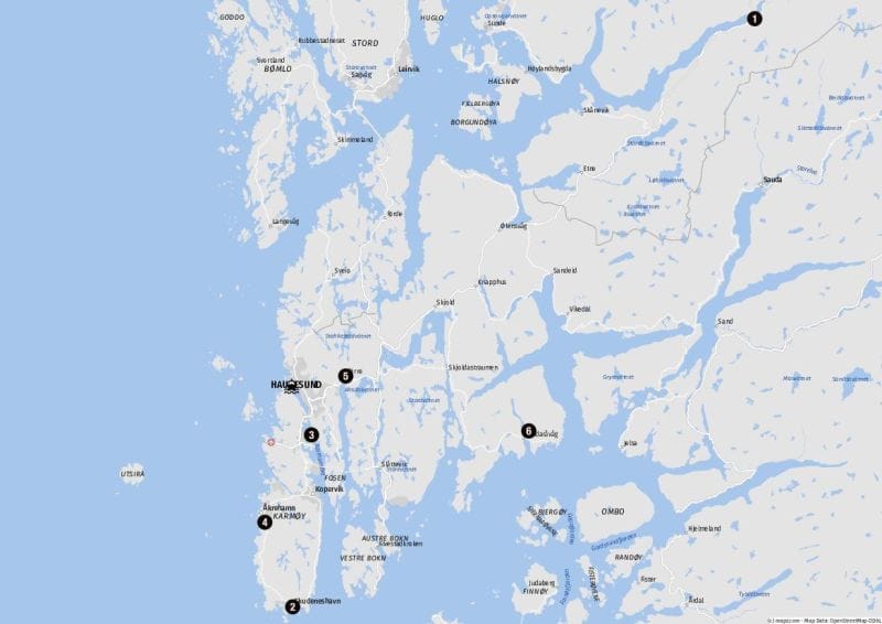 Ziele für Landausflüge in Haugesund