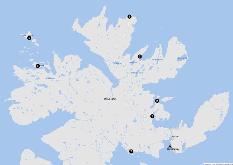 Ziele für Landausflüge in Honningsvåg