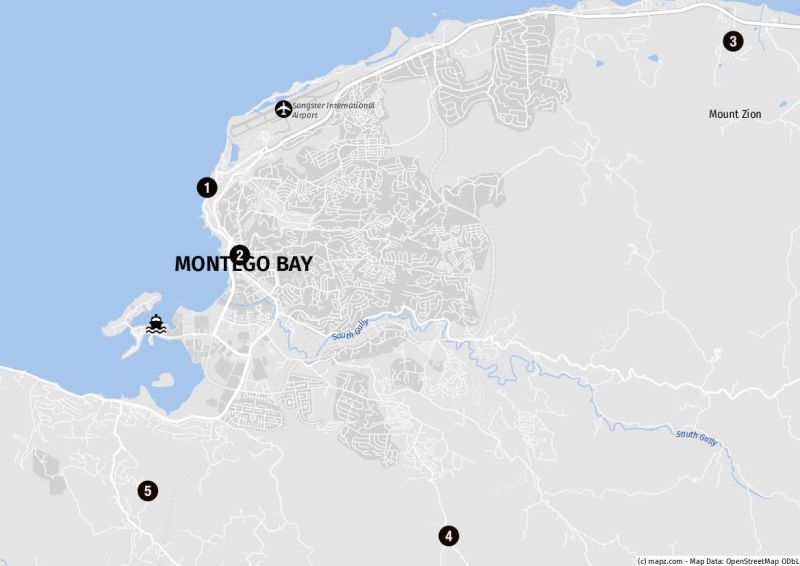 Ziele für Landausflüge in Montego Bay