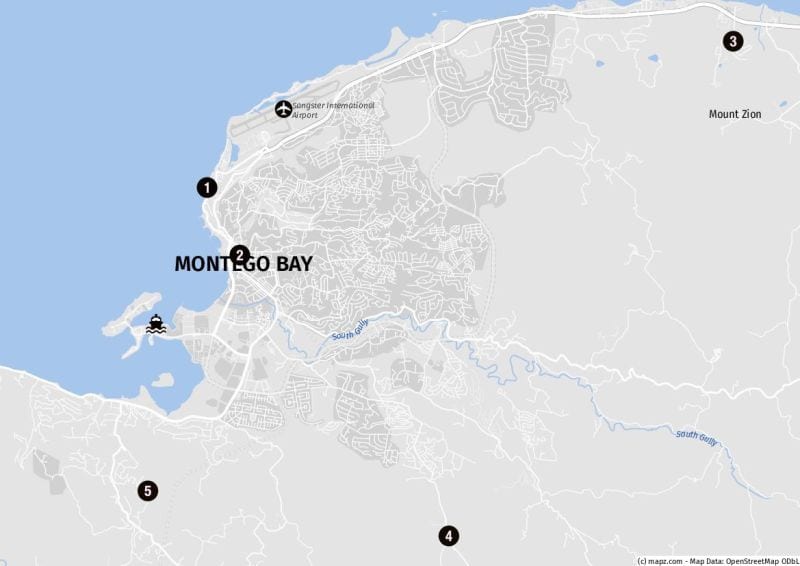 Ziele für Landausflüge in Montego Bay