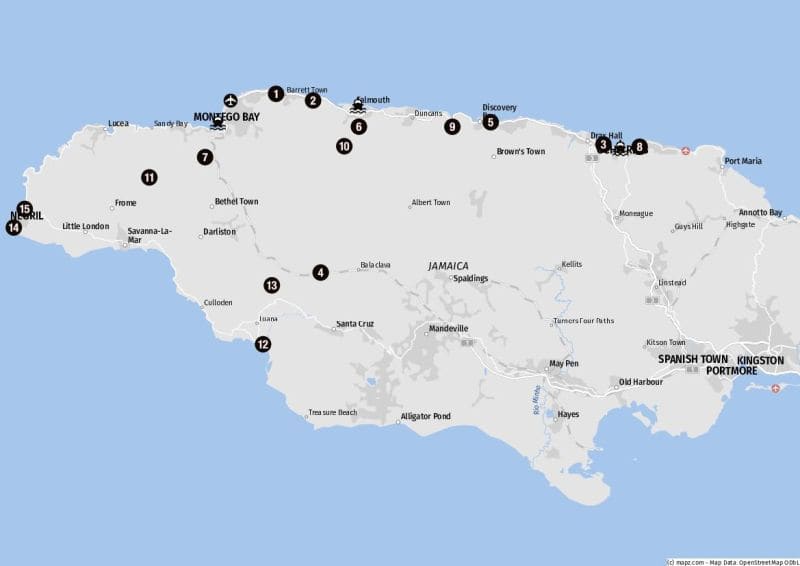 Ziele für Landausflüge in Montego Bay