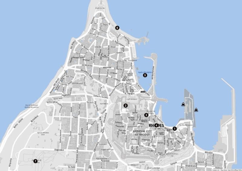 Ziele für Landausflüge in Rhodos-Stadt