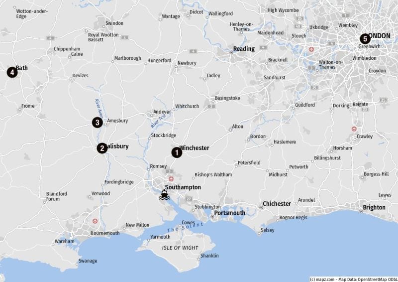 Ziele für Landausflüge in Southampton