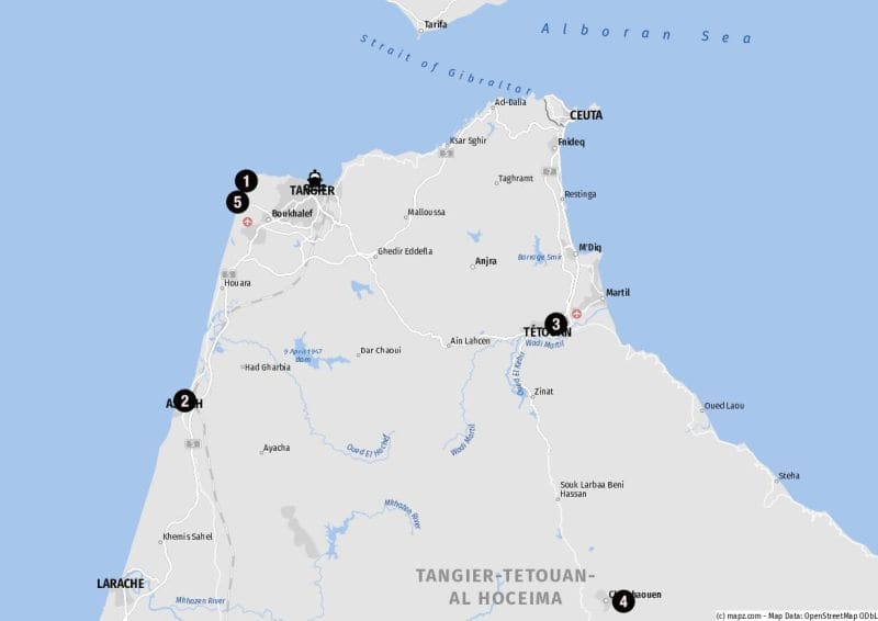 Ziele für Landausflüge in Tanger
